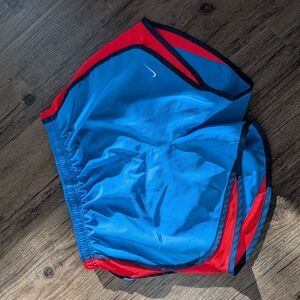 Nike Blue and Red Athletic Shorts